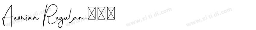 Aeonian Regular字体转换